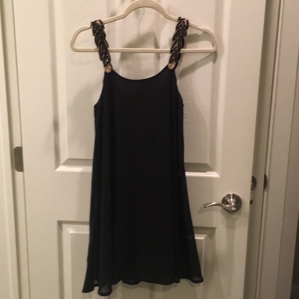 Black dress with pretty beaded straps